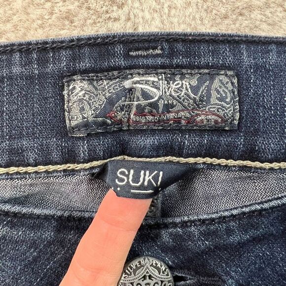 Silver Suki Denim Jeans Womens Size 30x34 Bootcut Low Rise Pants Stretch - Picture 2 of 11